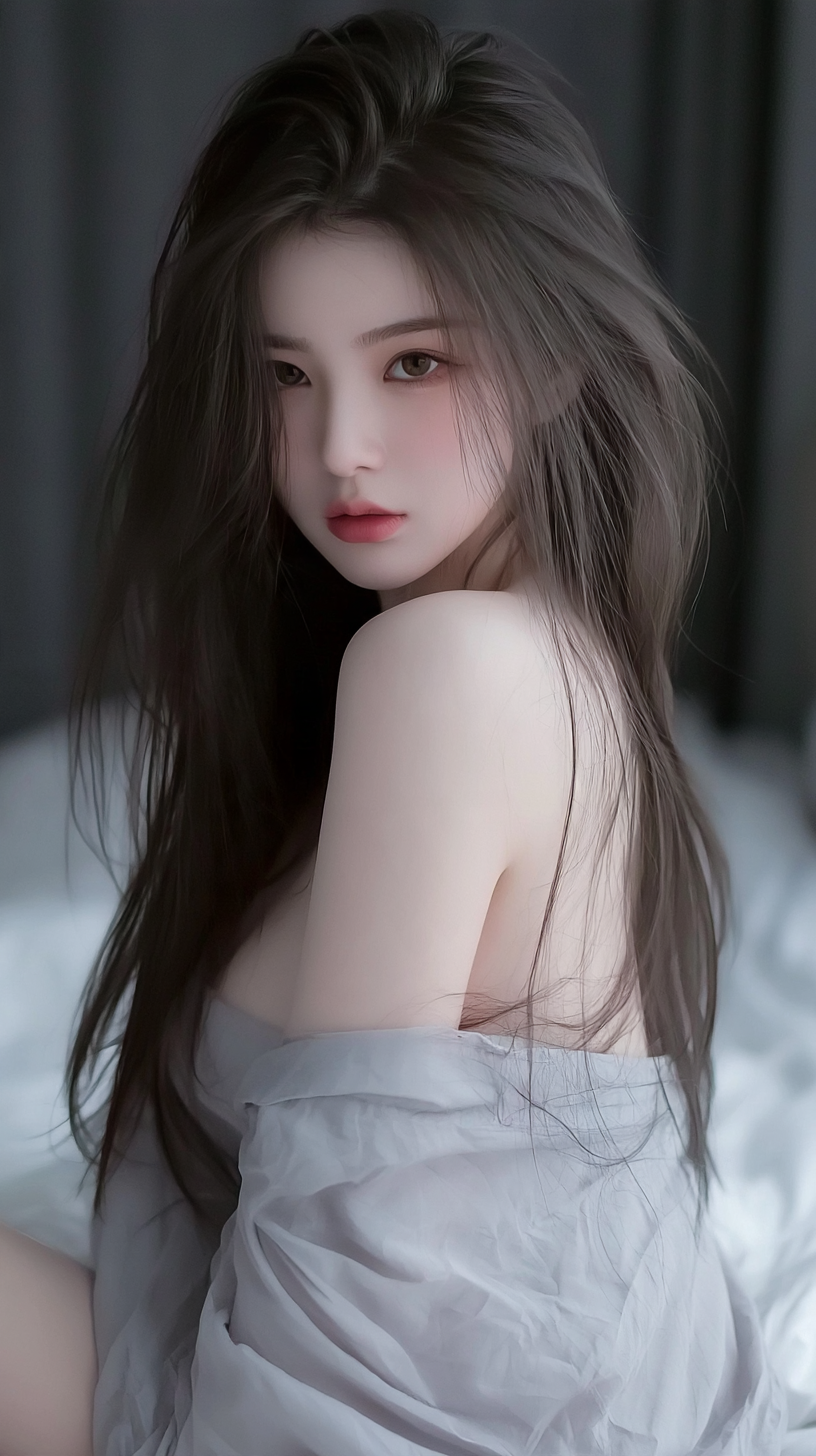 长发东亚女性