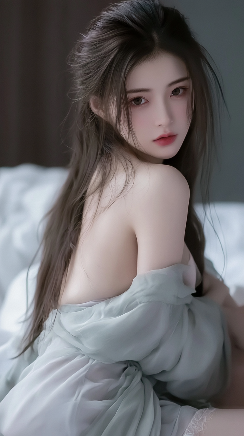 长发东亚女性