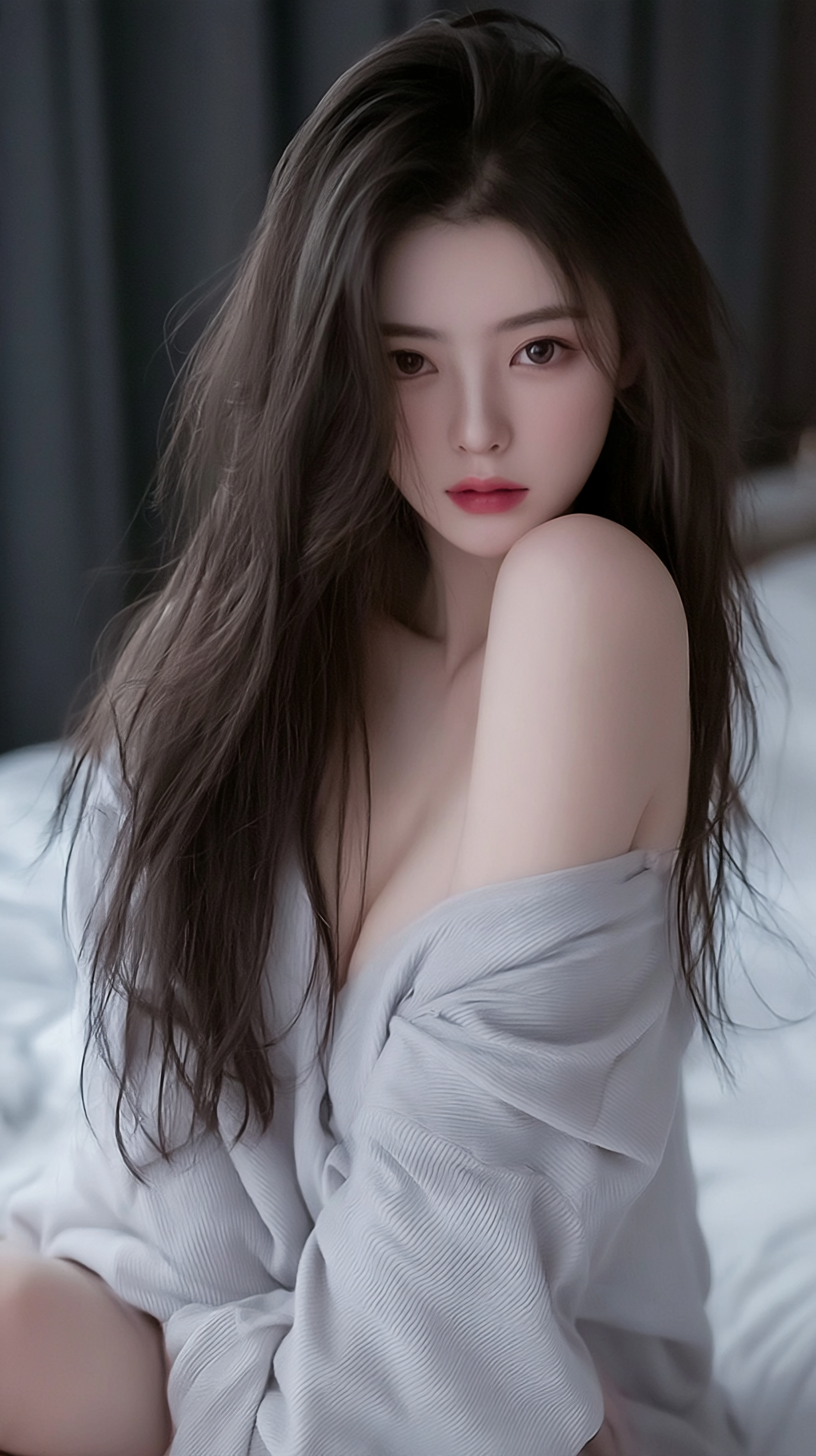 长发东亚女性