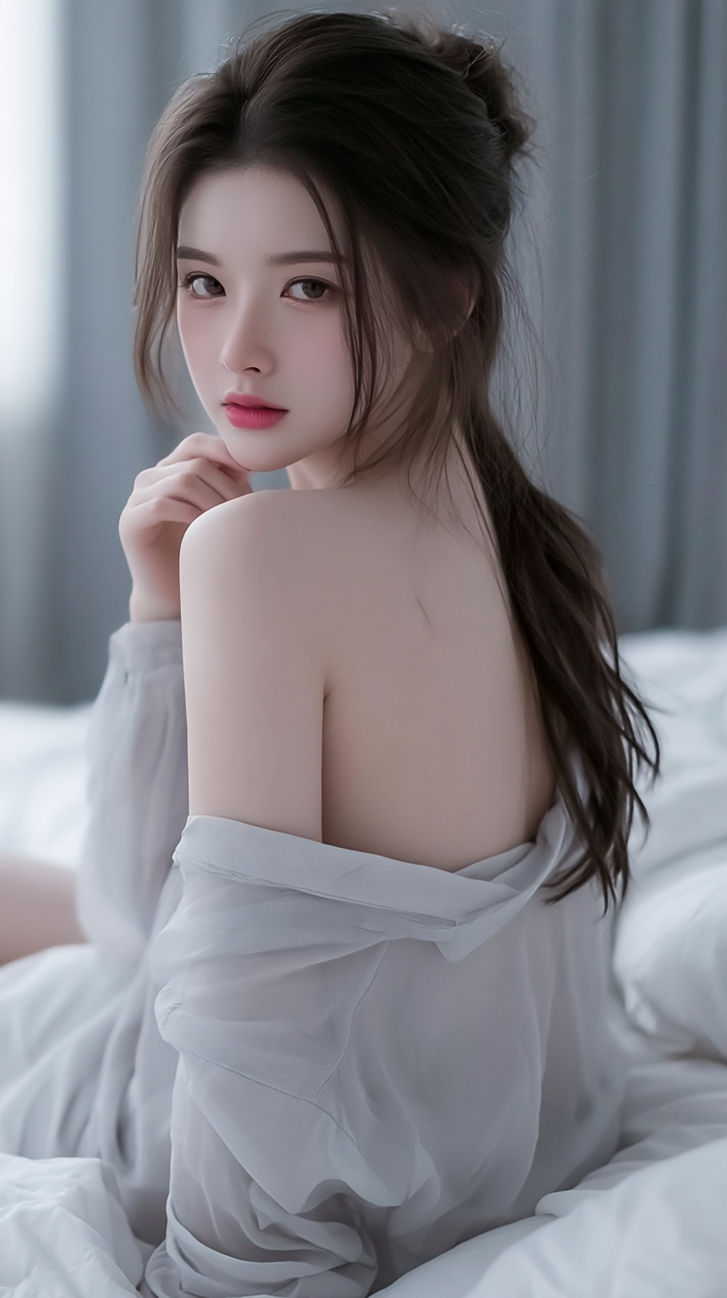长发东亚女性