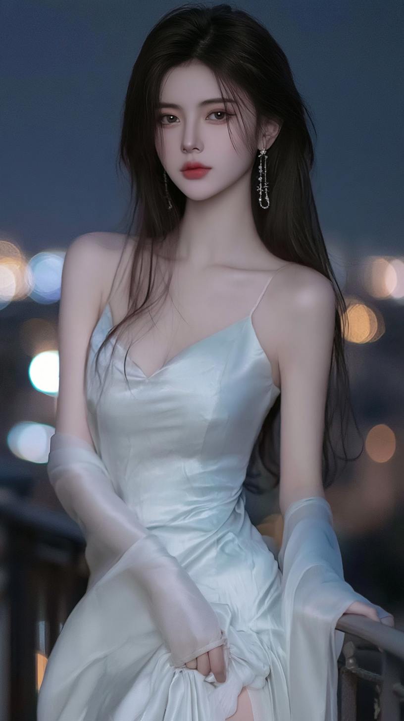 长发东亚女性