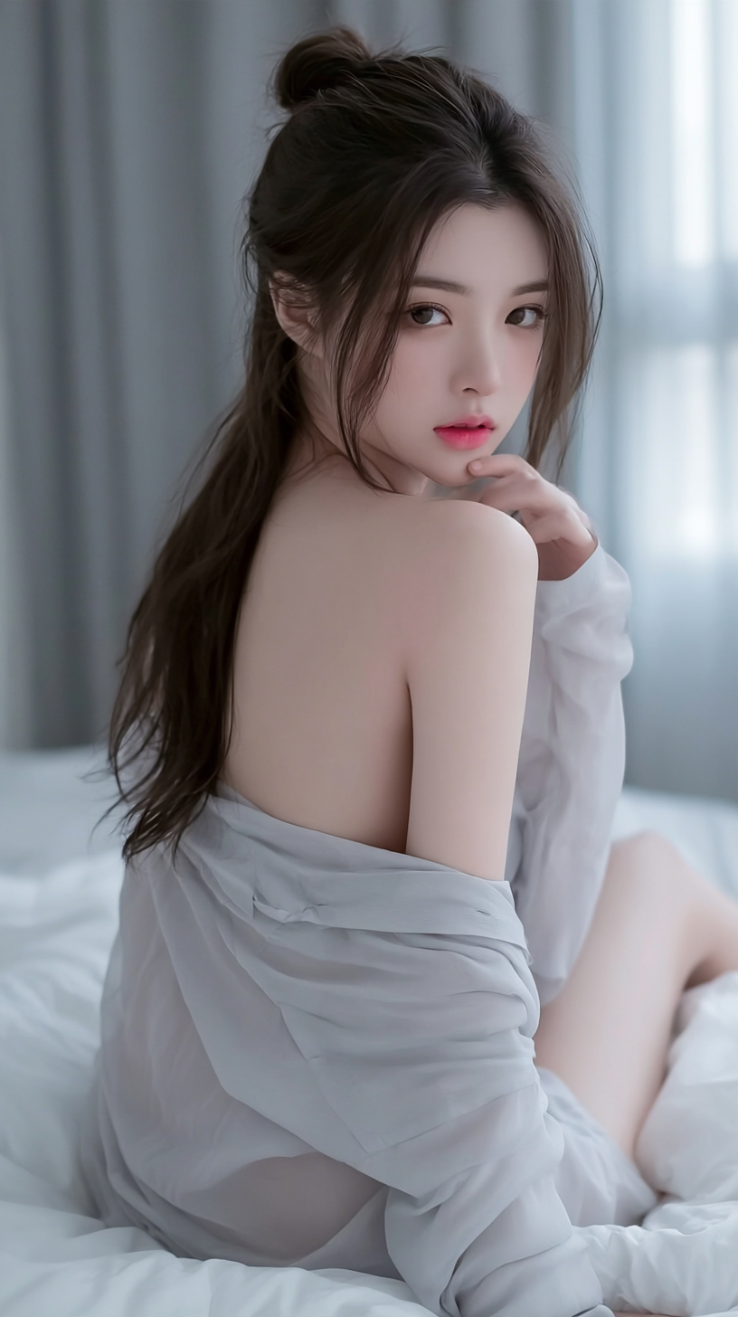 长发东亚女性
