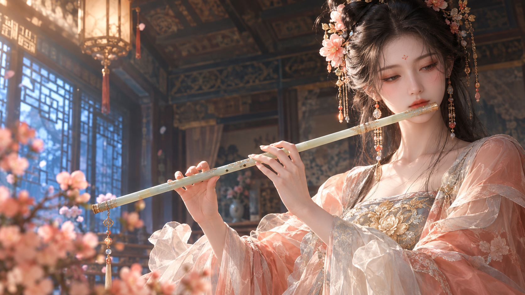 长笛女人