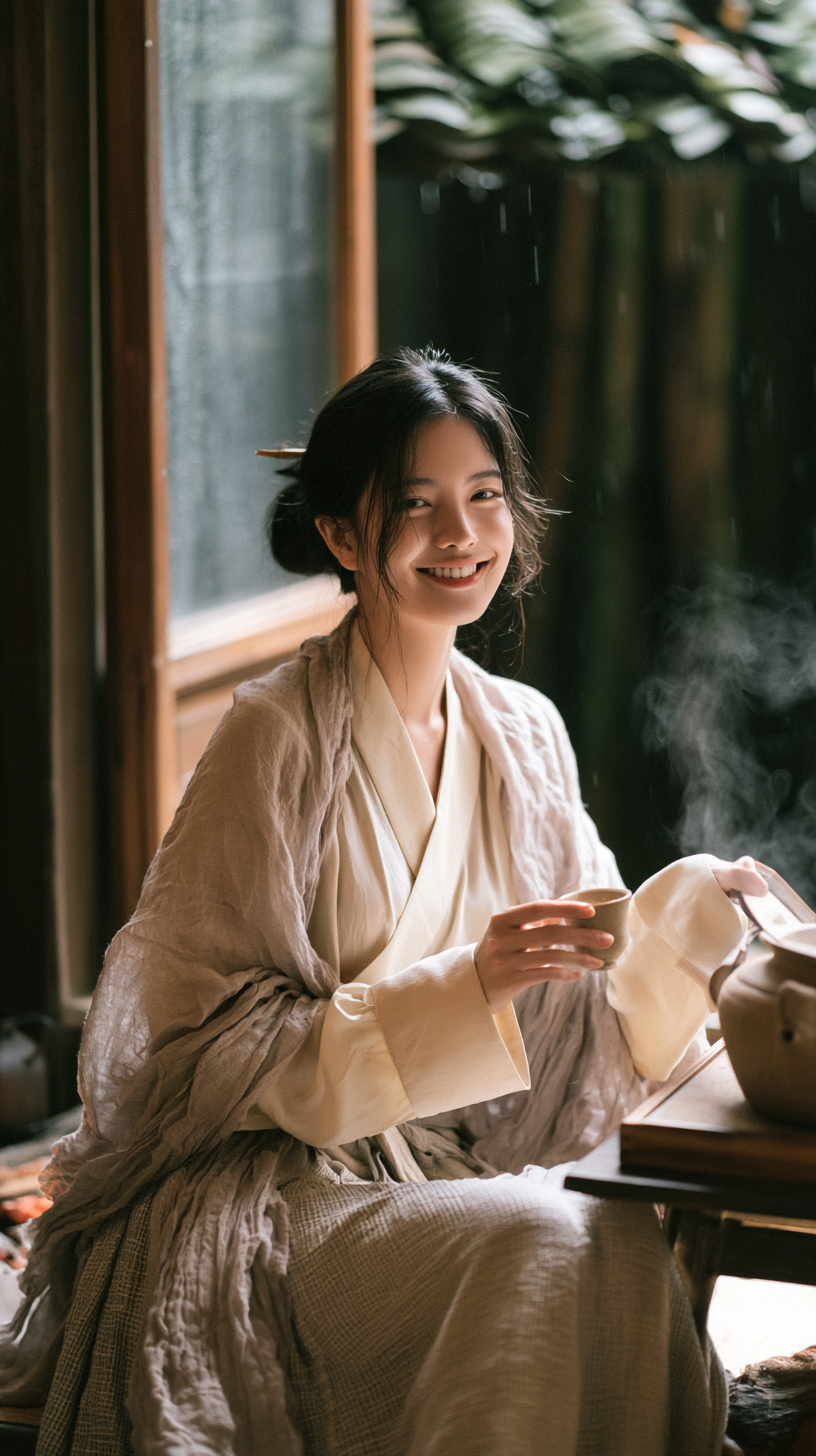 微笑中国女子