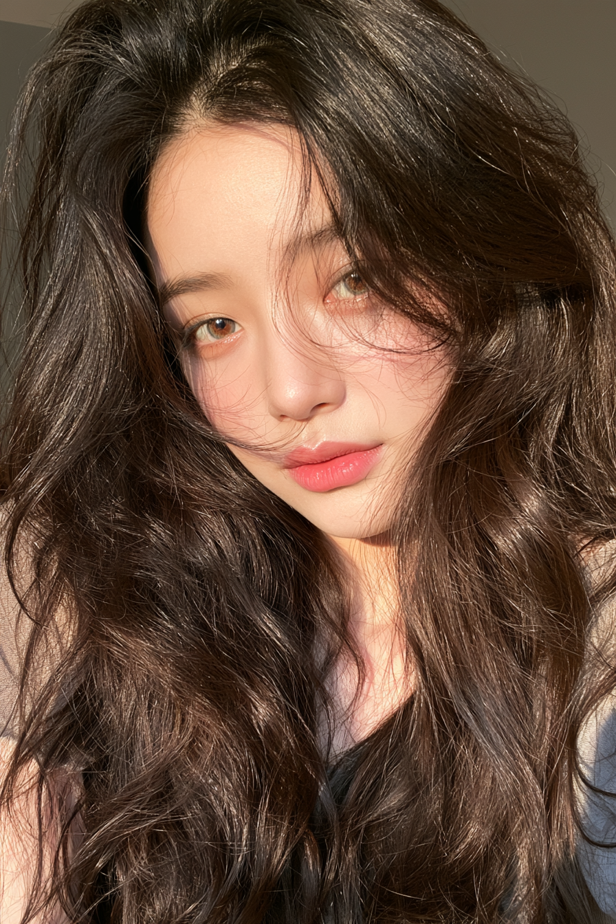 轻熟女优雅大波浪长卷发