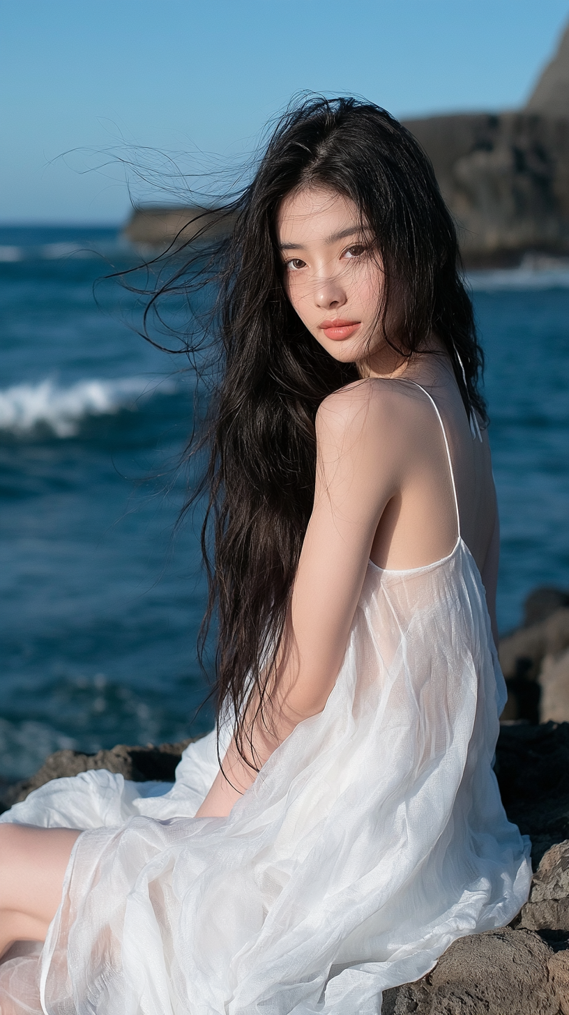 东亚女性海岸