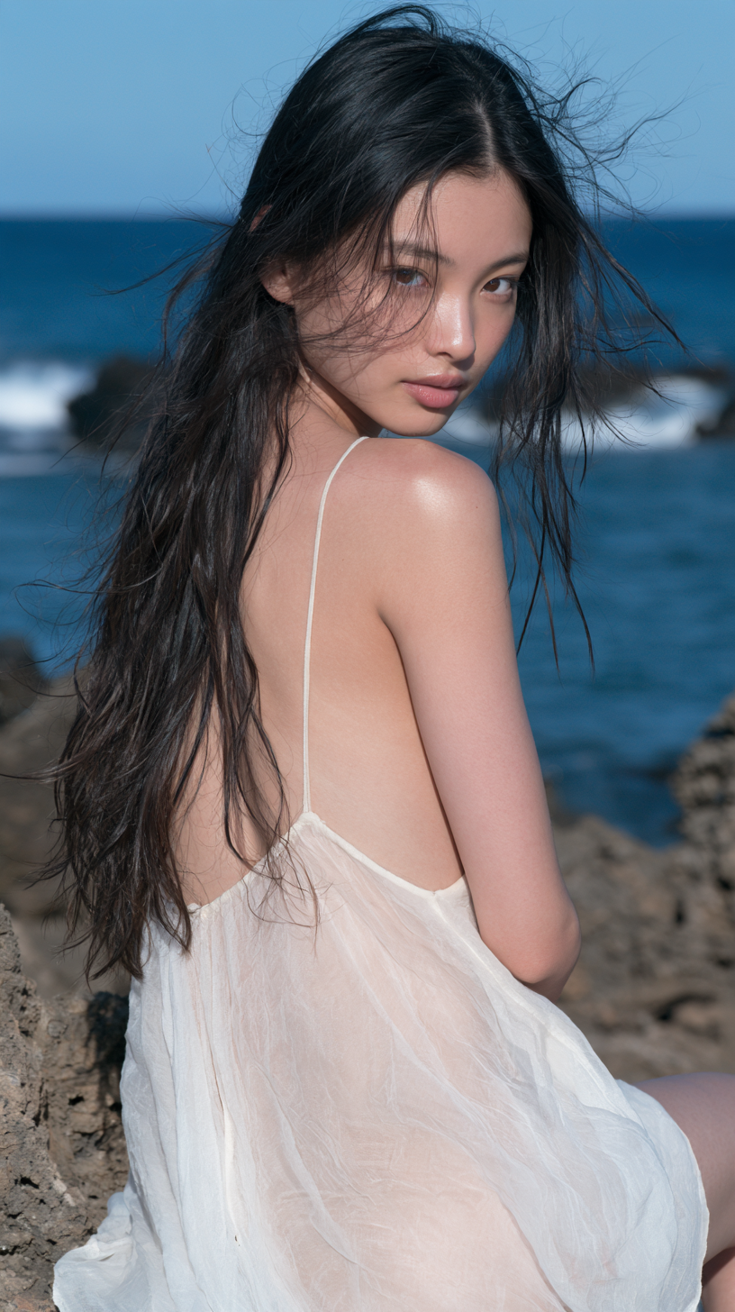 东亚女性海岸