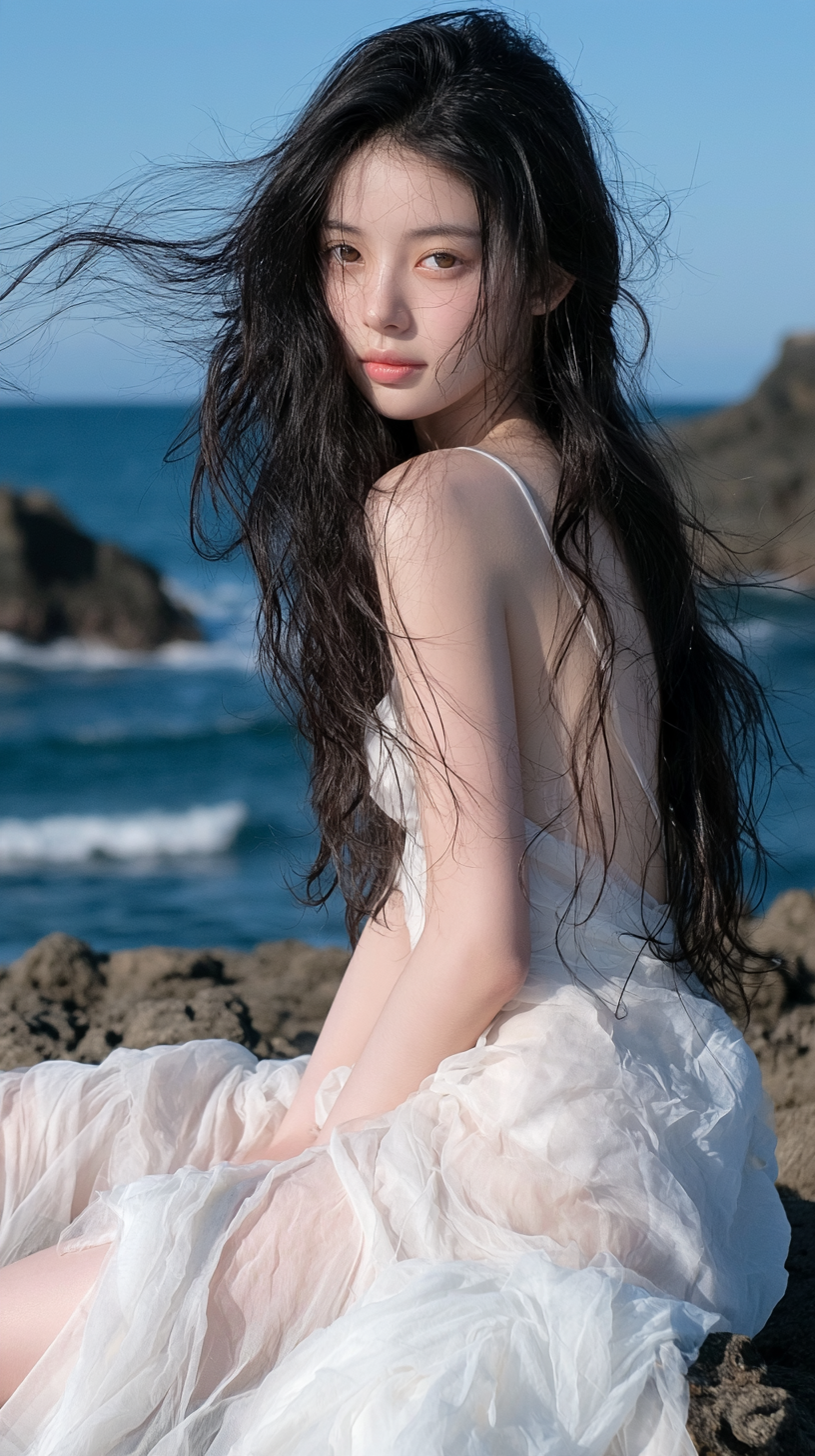 东亚女性海岸